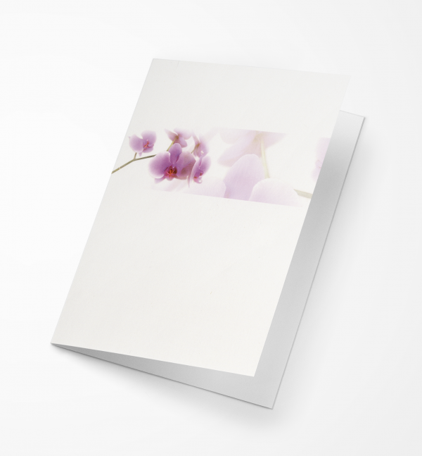 Rouwkaart Nova Memoria - Orchidee in Balk